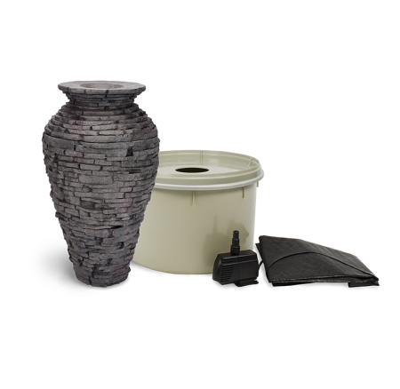 Aquascape Stacked Slate Urn Fountain Kit - 33.5" H