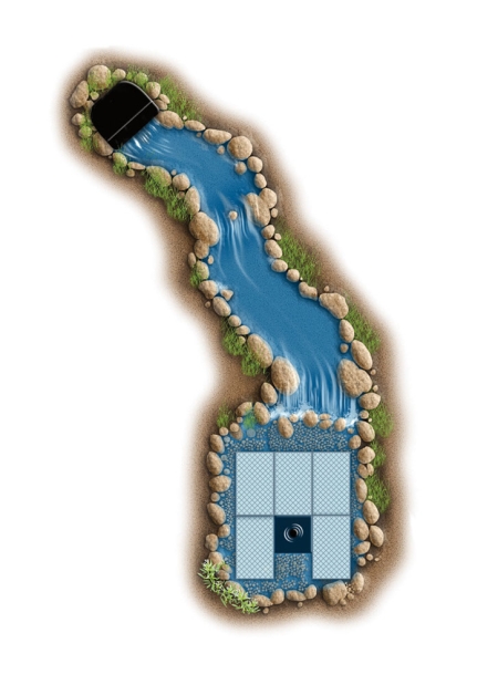 Aquascape Medium Pondless® Waterfall Kit 16′ Stream - AquaSurge Pump - Image 2