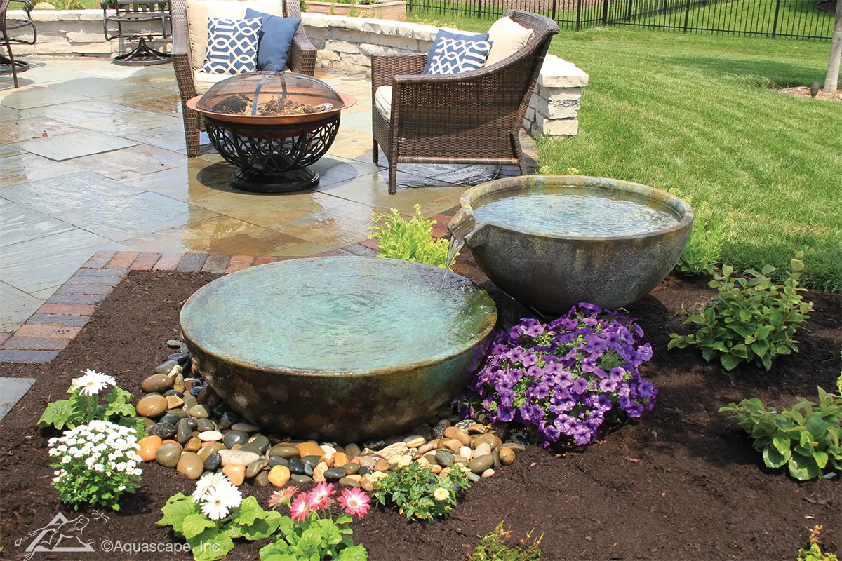 Aquascape Spillway Bowl and Basin Fountain Kit – Patina – 32″/40″ Dia
