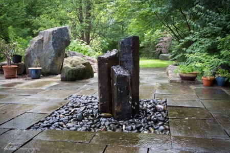 Mongolian Basalt Columns Set of 3 Landscape Fountain Kit - Image 2