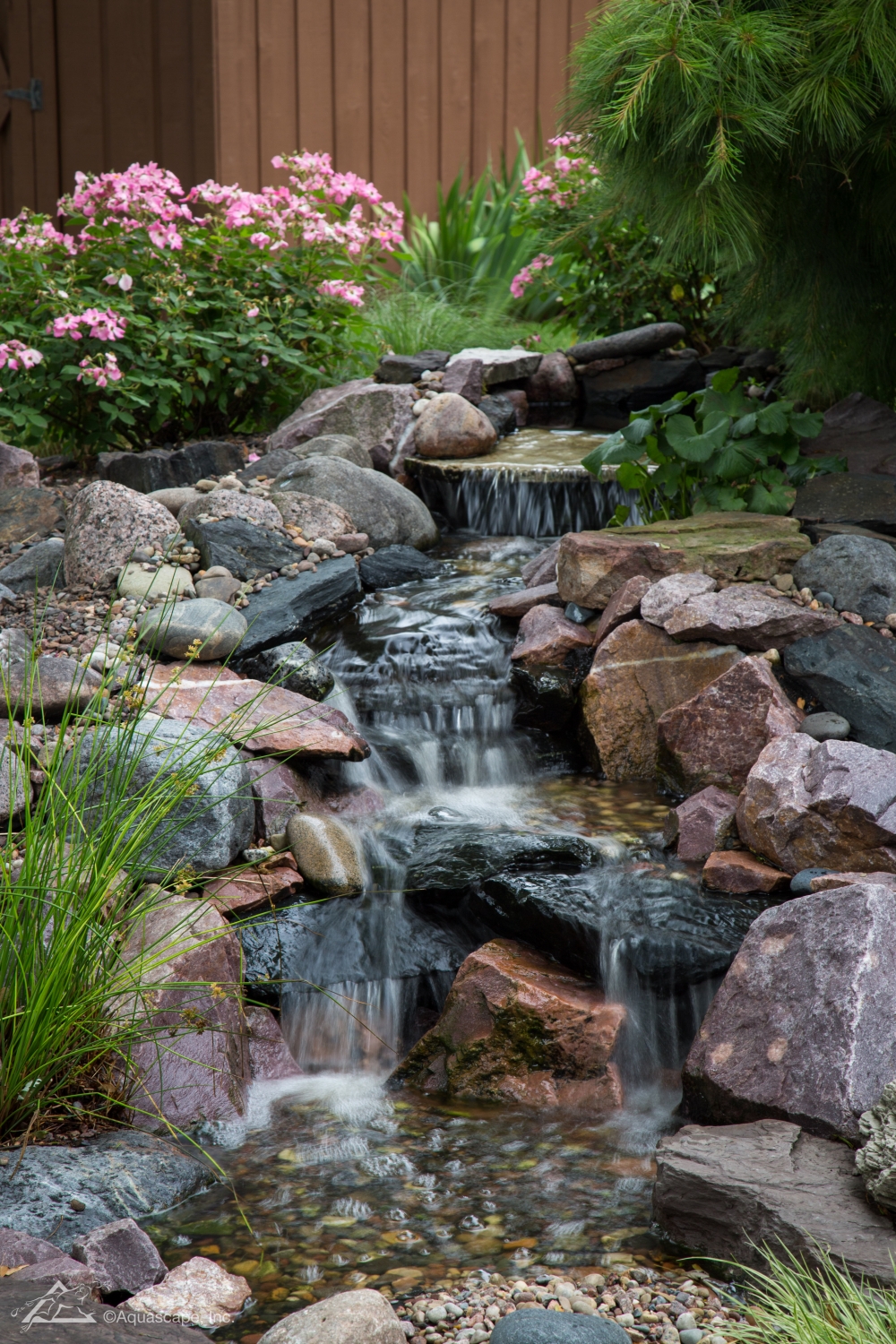 backyard waterfall gardens