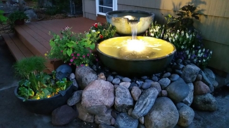 Aquascape Spillway Bowl and Basin Fountain Kit – Patina – 32″/40″ Dia - Image 2