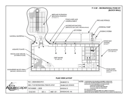 Aquascape Recreational Pond Kit 9' X 20' - Image 3