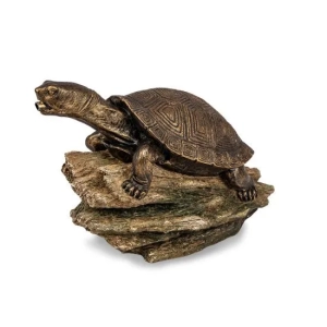 Single Turtle on Log Water Spitter
