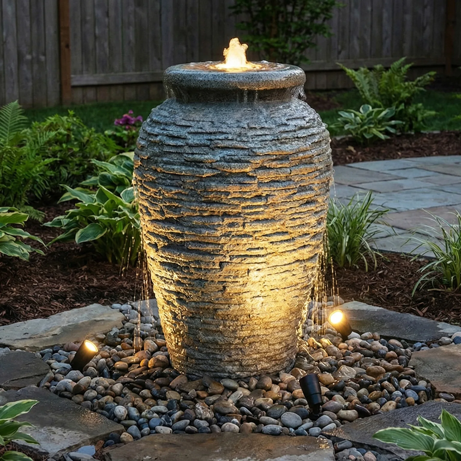 Fountainscape, 2025 installation, aquascape, pondless water feature