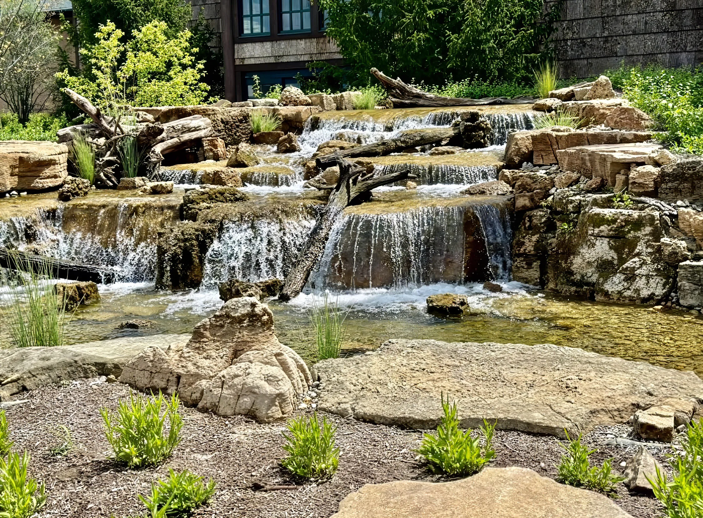 meyer aquascapes multi waterfall installation